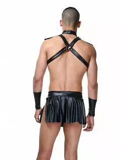 Мужской эротический костюм "Гладиатор" 4в1 черного цвета La Blinque RTLB15371